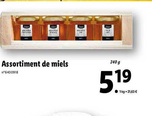 assortiment de miels deluxe