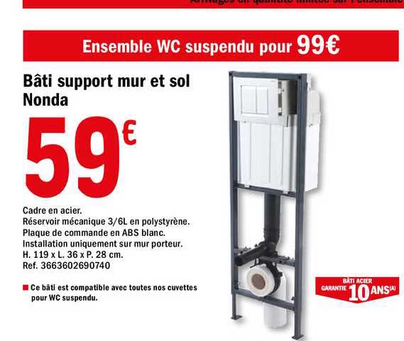 bâti support mur et sol nonda