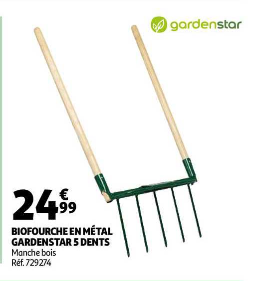 biofourche en métal gardenstar 5 dents
