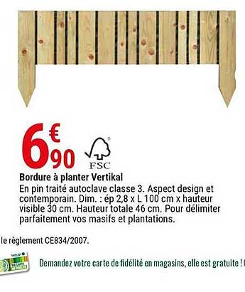 bordure à planter vertikal