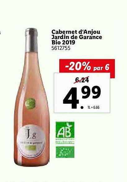 Cabernet D'anjou Jardin De Garance Bio 2019