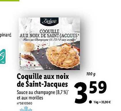 coquille aux noix de saint-jacques deluxe