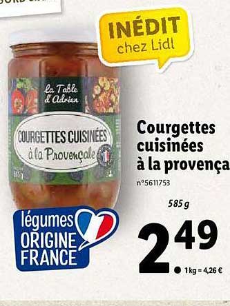 courgettes cuisinées à la provença la table d'adrien