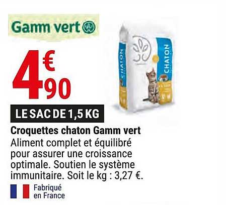 croquettes chaton gamm vert