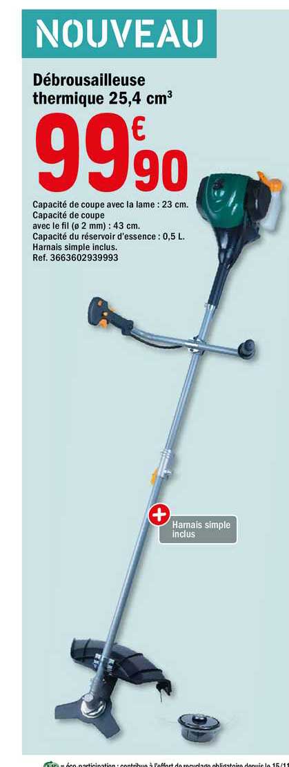 débrousailleuse thermique 25,4 cm3