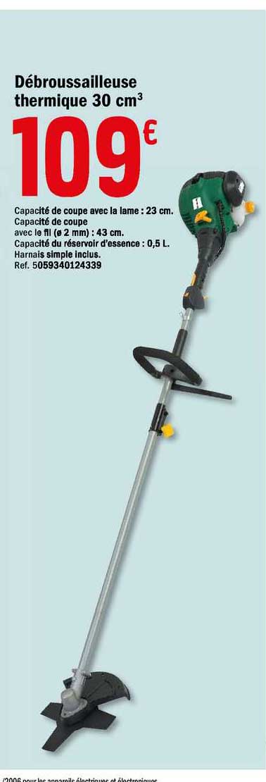 débroussailleuse thermique 30 cm3