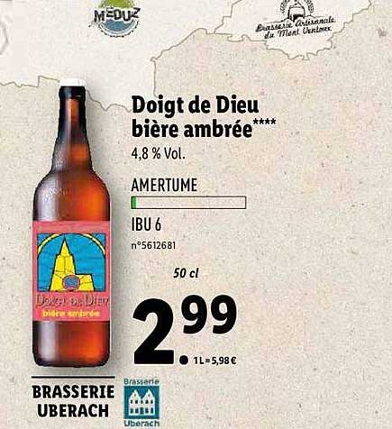 doigt de dieu bière ambrée