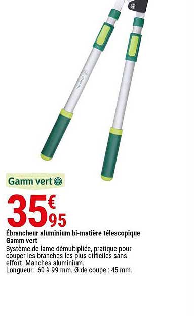 ébrancheur aluminium bi-matière télescopique