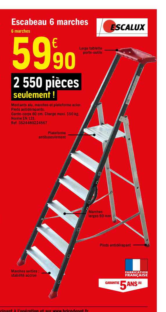 Escabeau 6 Marches Escalux