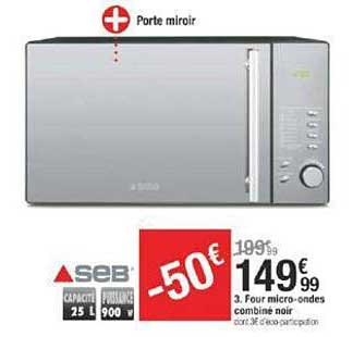 four micro-ondes combiné noir seb