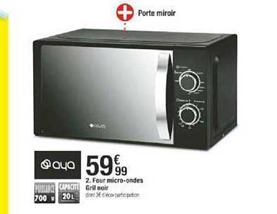 four micro-ondes gril noir aya