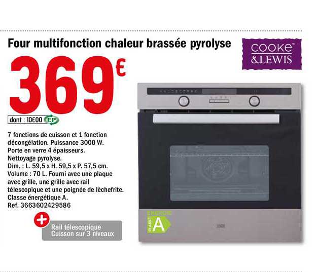 four multifonction chaleur brassée pyrolyse cooke & lewes
