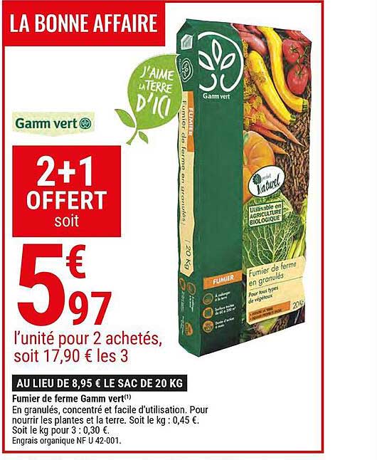 fumier de ferme gamm vert