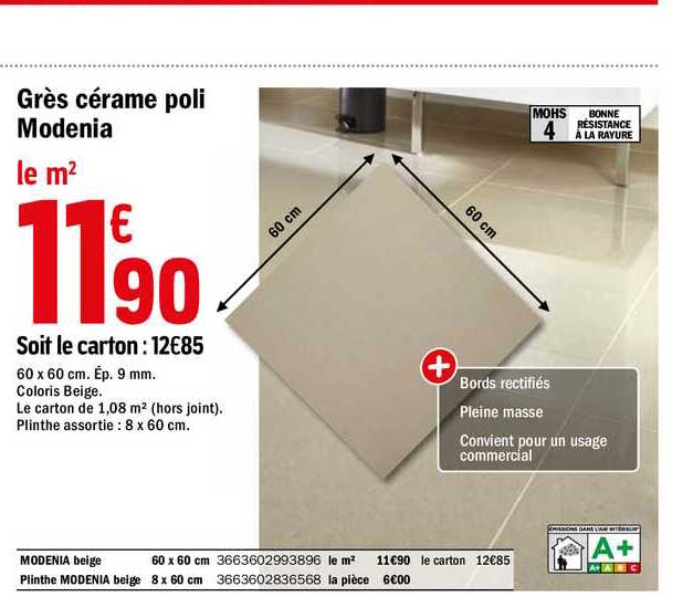 grès cérame poli modenia