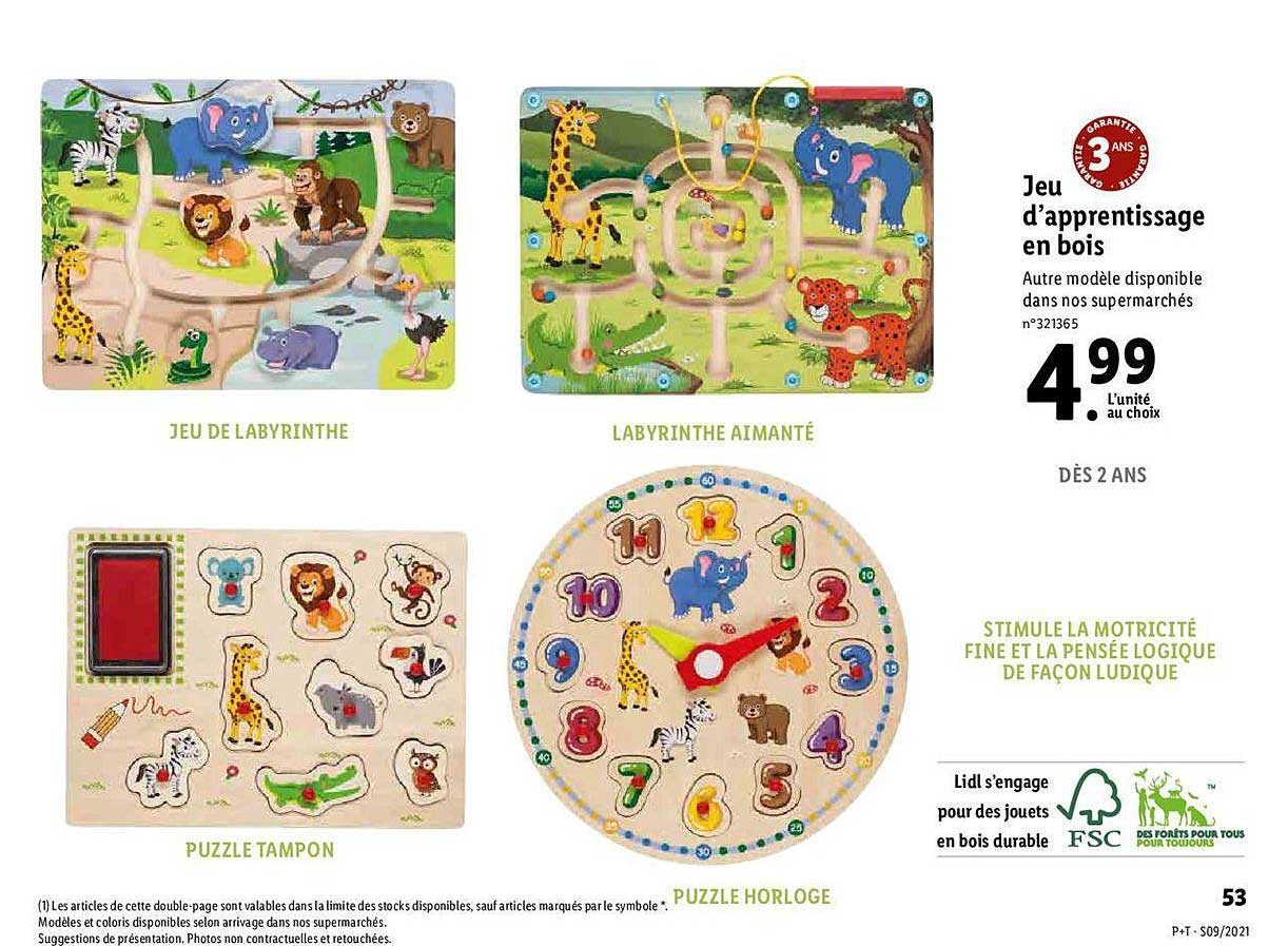 jeu d'apprentissage en bois