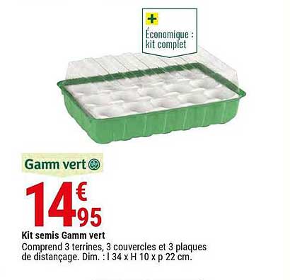 kit semis gamm vert