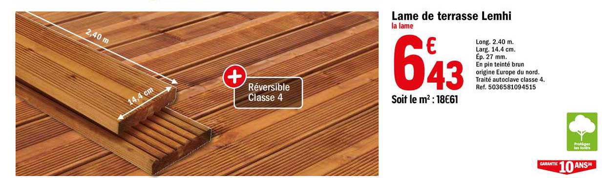 lame de terrasse lemhi