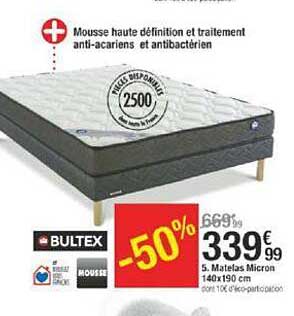 matelas micron 140 x 190 cm