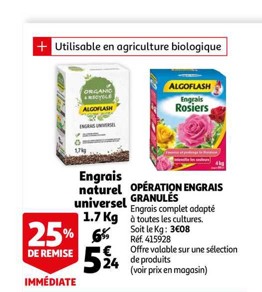 Opération Engrais Granulés Algoflash