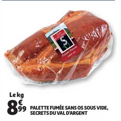palette fumée sans os sous vide, secrets du val d'argent