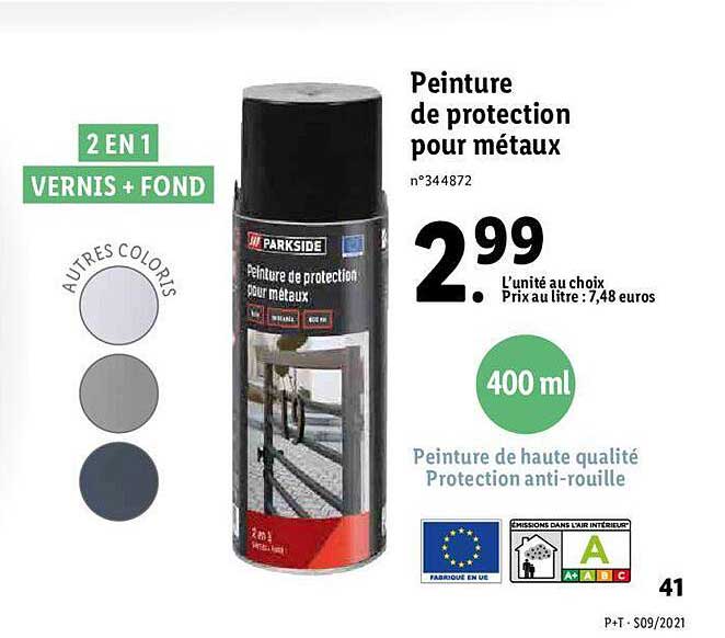 peinture de protection pour métaux