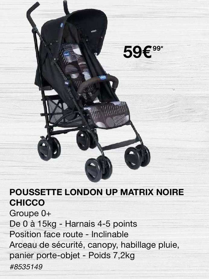 poussette london up matrix noire chicco