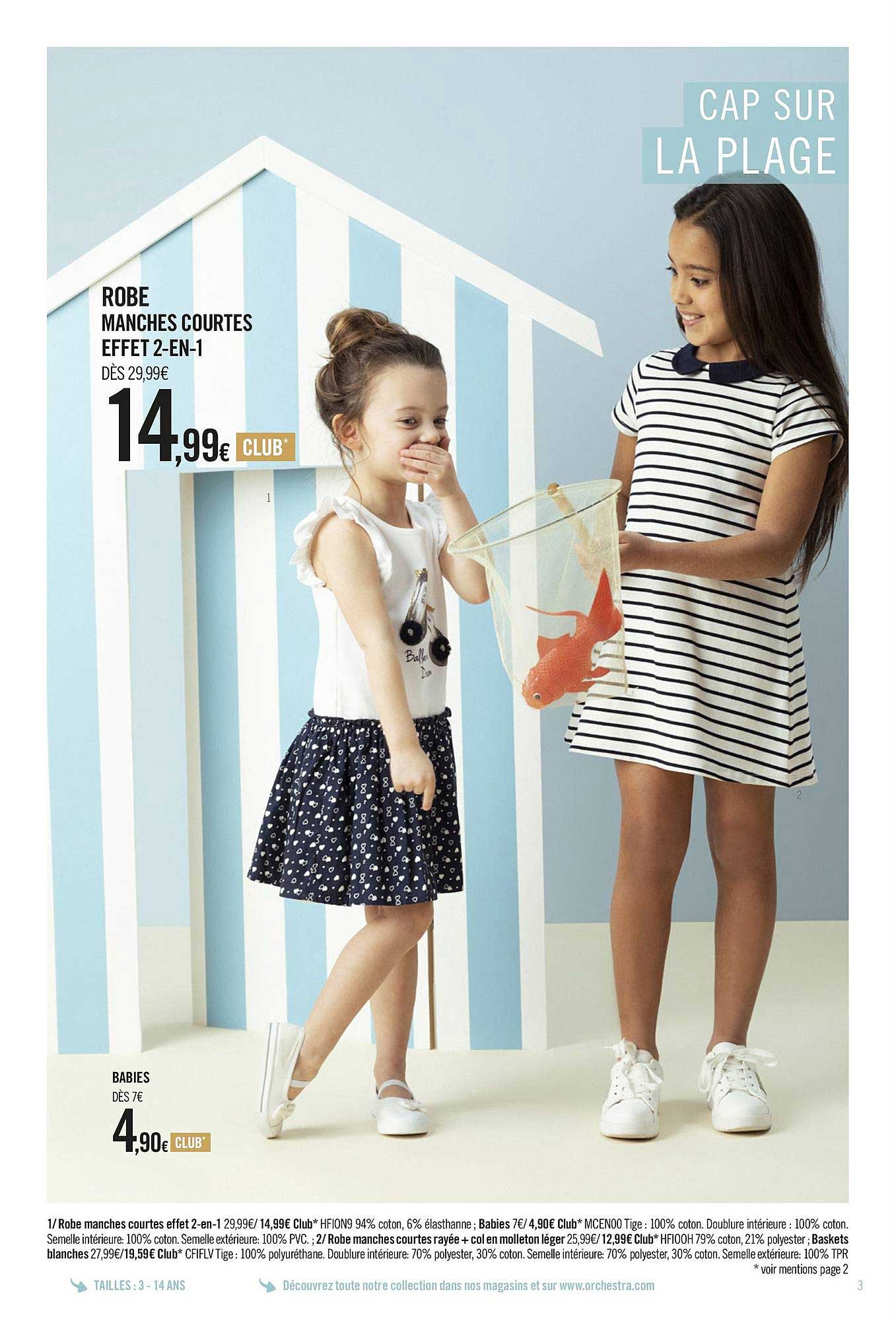 robe manche courtes effet 2 en 1, babies