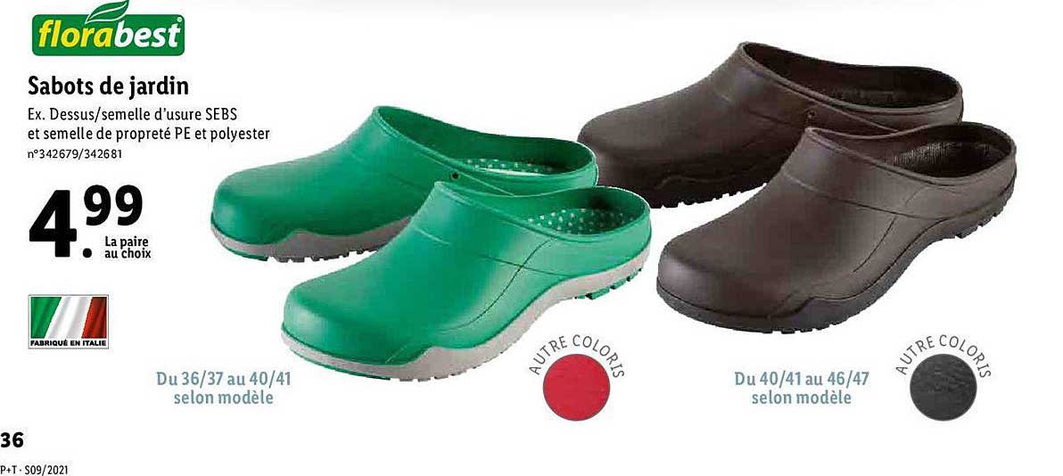 sabots de jardin florabest