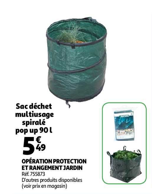 sac déchet multiusage spiralé pop up