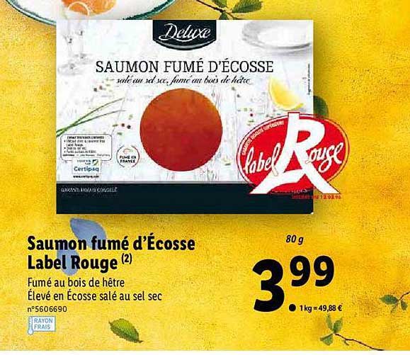 saumon fumé d'écosse label rouge deluxe
