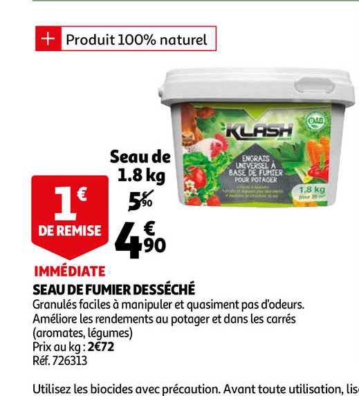 seau de fumier desséché klash