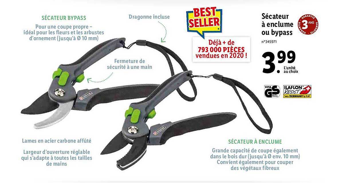 sécateur à enclume ou bypass