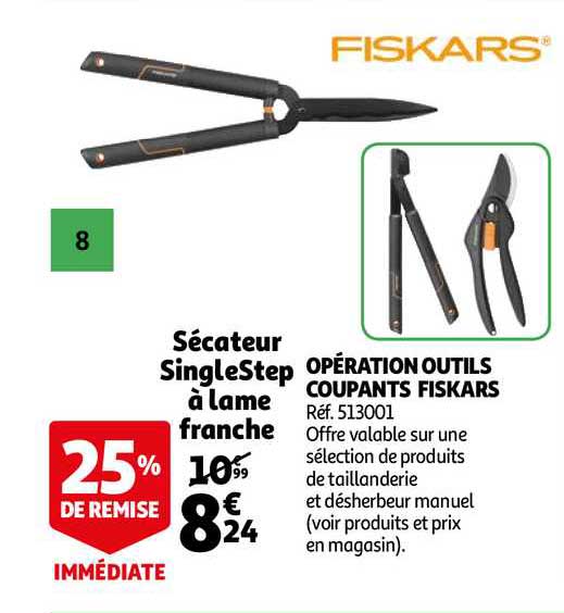 Sécateur Singlestep à Lame Franche Fiskars