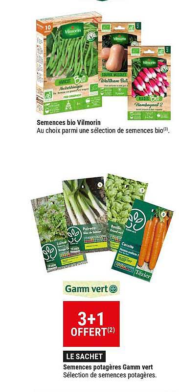 semences potagères gamm vert