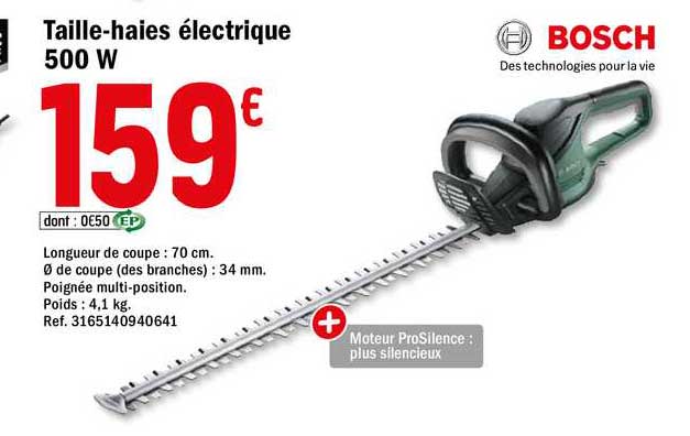 taille-haies électrique 500 w bosch