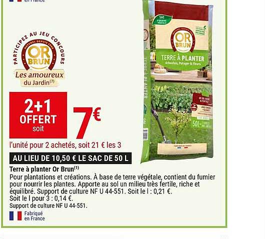 terre à planter or brun
