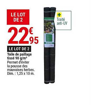 toile de paillage tissé 90 g-m2