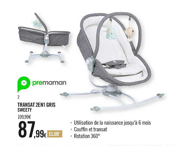 transat 2 en 1 gis sweety premaman