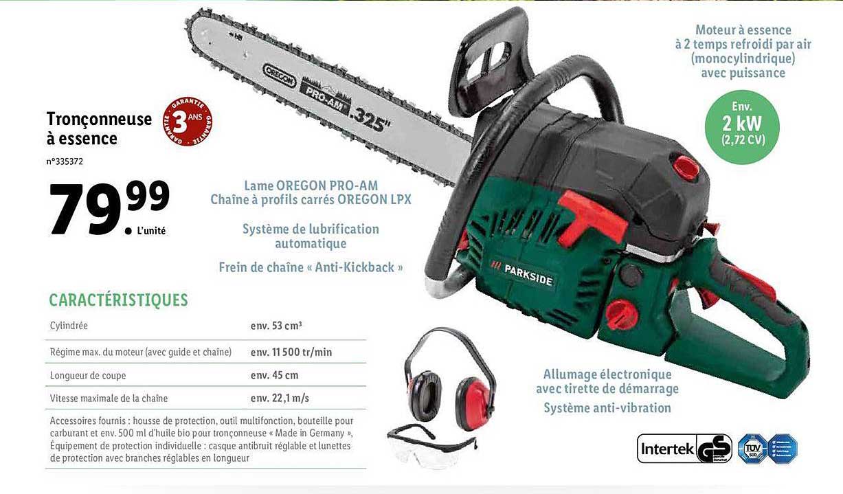 Tronçonneuse à Essence Parkside