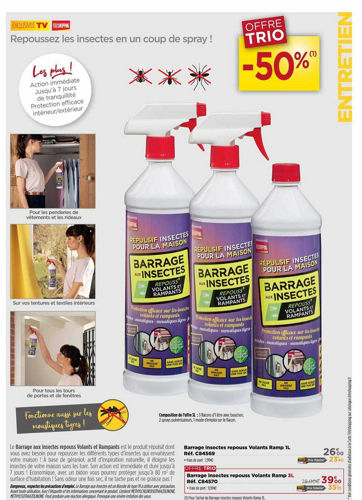 barrage aux insectes repouss volants et rampants