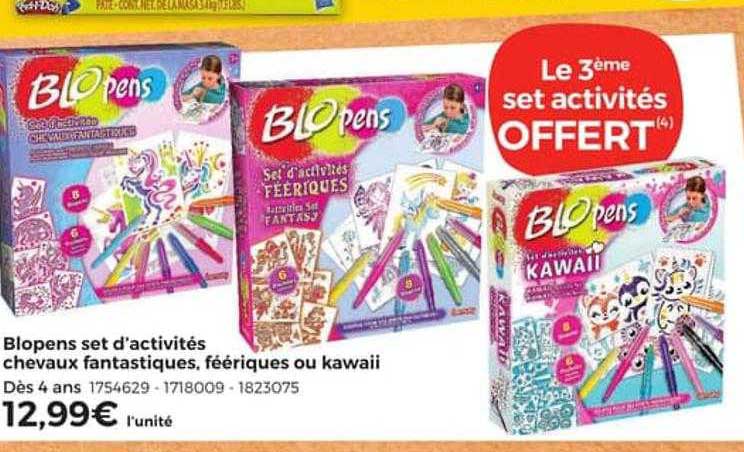 blopens set d'activités chevaux fantastiques, féériques ou kawaii