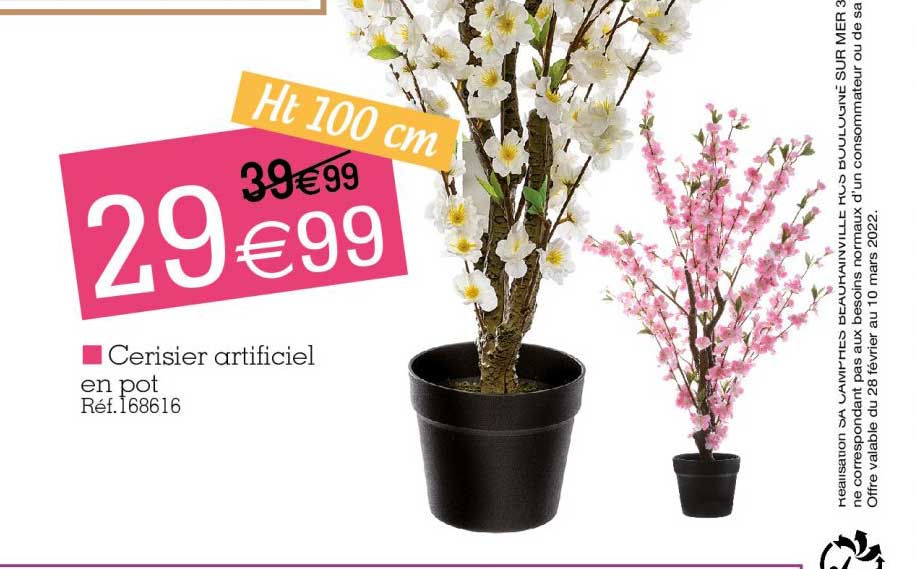 cerisier artificiel en pot