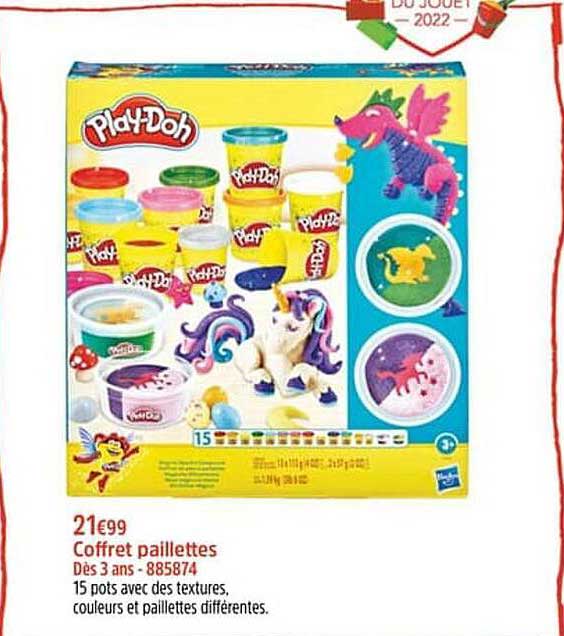 coffret paillettes play-doh