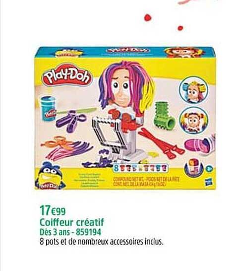 coiffeur créatif play-doh