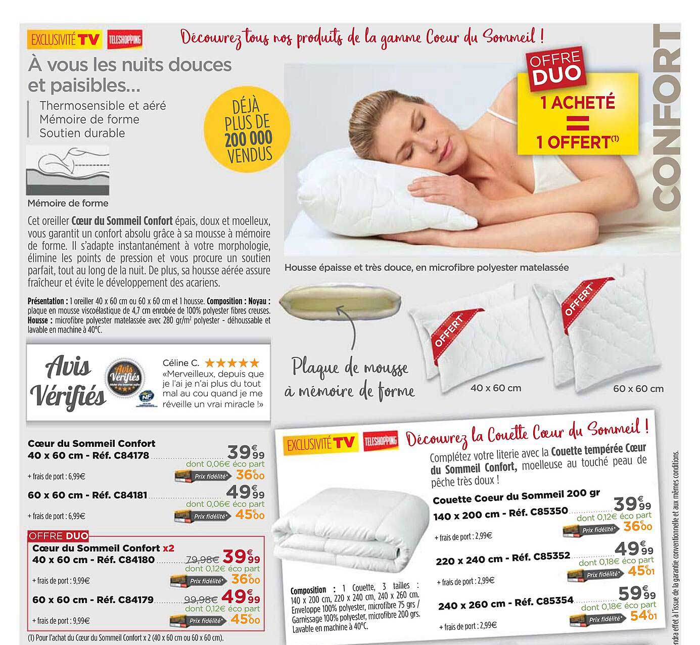 cœur sommeil confort