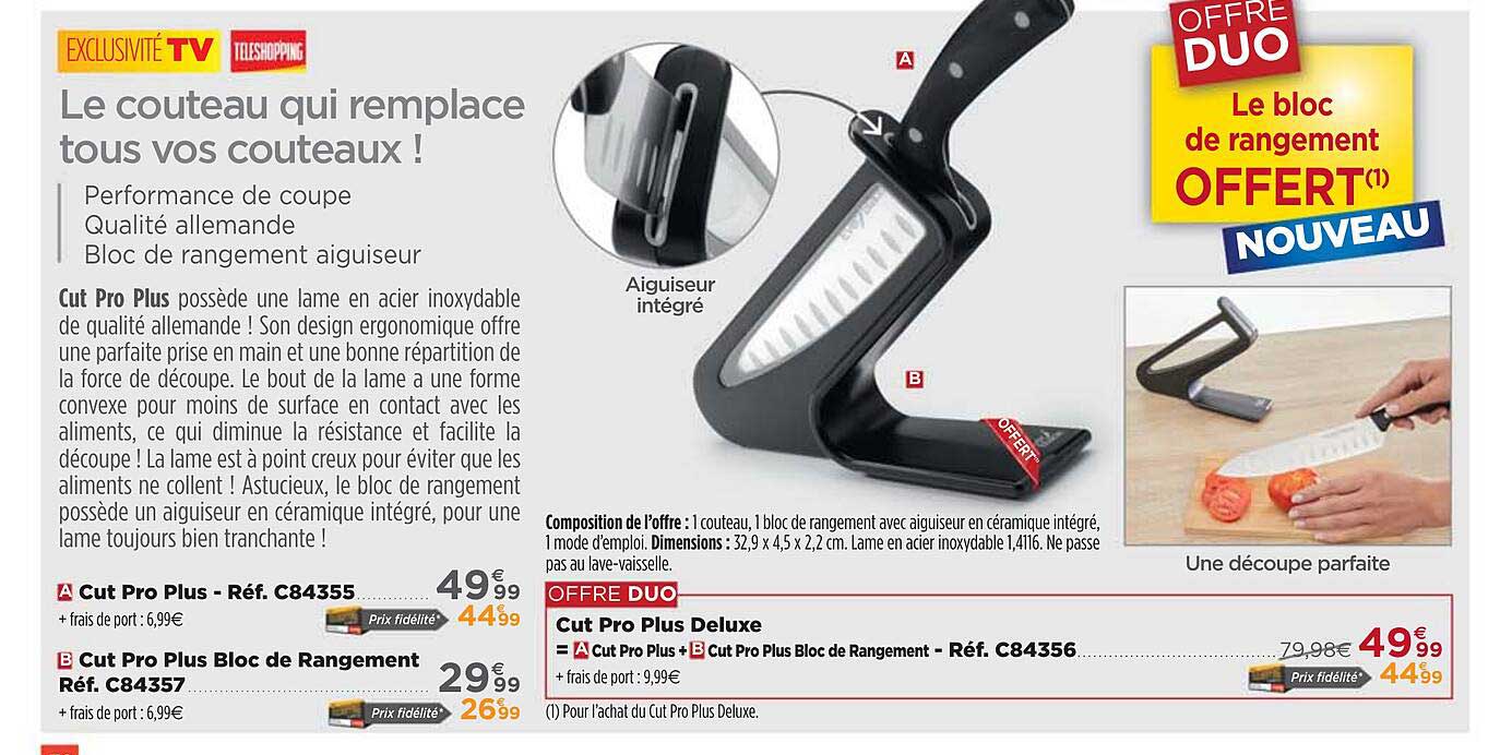 cut pro plus, cut pro plus bloc de rangement