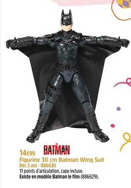 figurine 30 cm batman wing suit batman