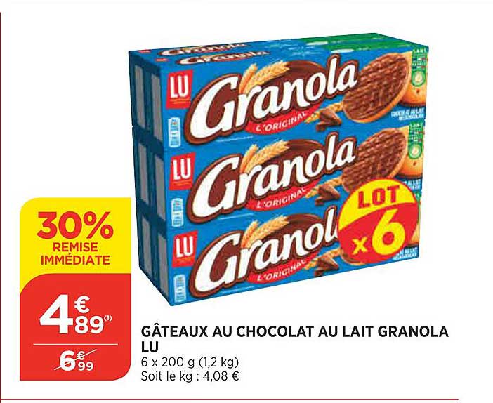 Gâteaux Au Chocolat Au Lait Granola Lu