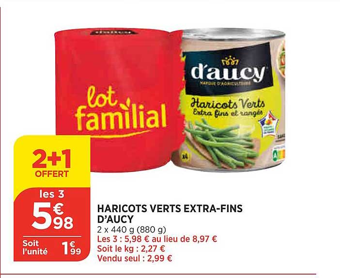 haricots verts extra-fins d'aucy