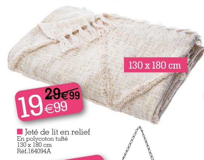 jeté de lit en relief